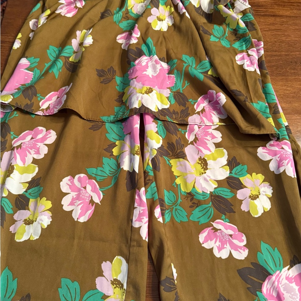 Aerie Floral Silky Pajama set